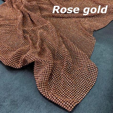 Rose Gold Metal Mesh Fabric 